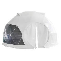 Namiot sferyczny całoroczny kopuła Ø 7m 38mkw drzwi pvc glamping