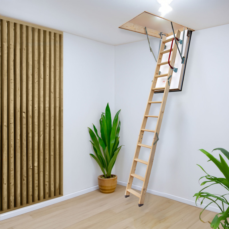 Drewniane Schody Strychowe NORDIC 86mm 120x60 + dodatkowa uszczelka