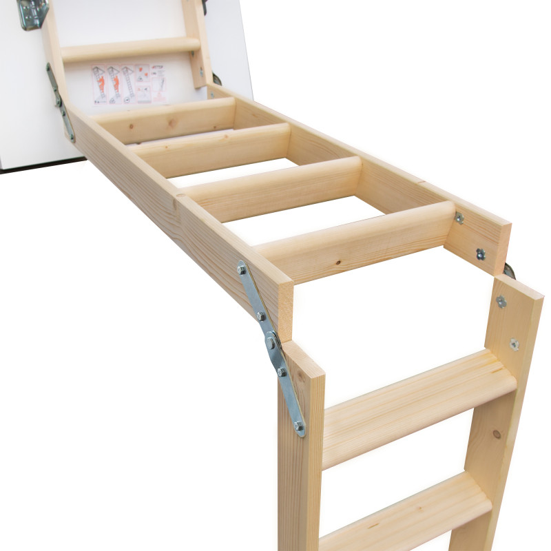 Drewniane schody strychowe NORDIC 120x60 H-310 87mm + Dodatkowa uszczelka