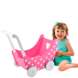 Drewniany wózek dla lalek...