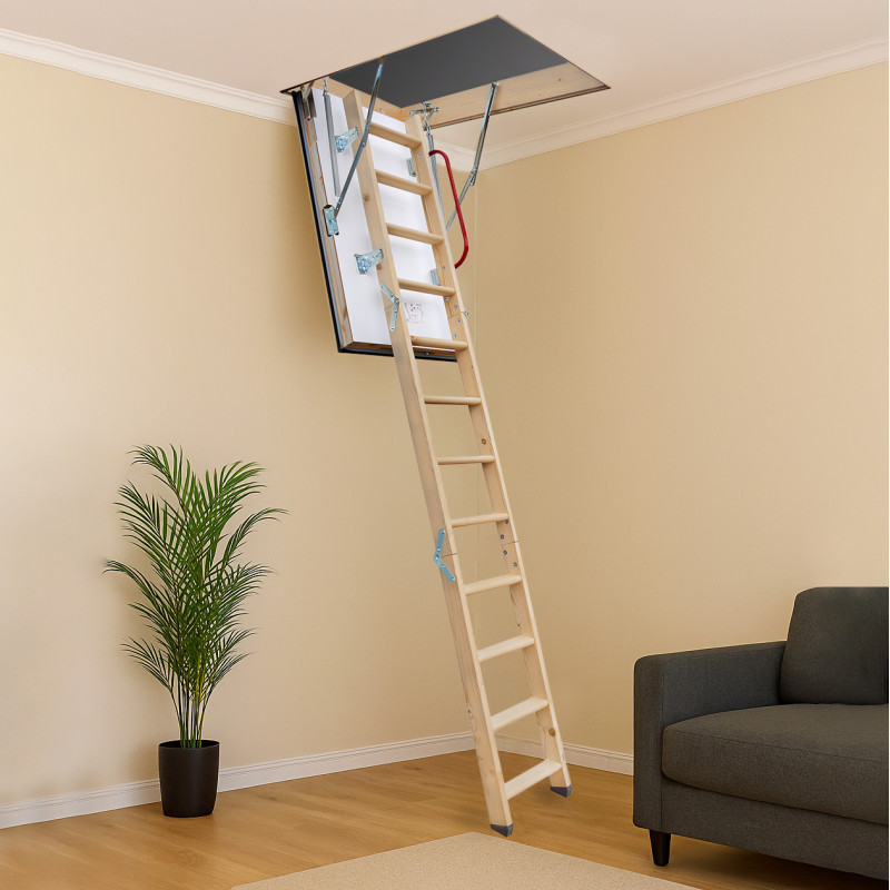 Drewniane Schody Strychowe NORDIC 87mm 120x70 + dodatkowa uszczelka