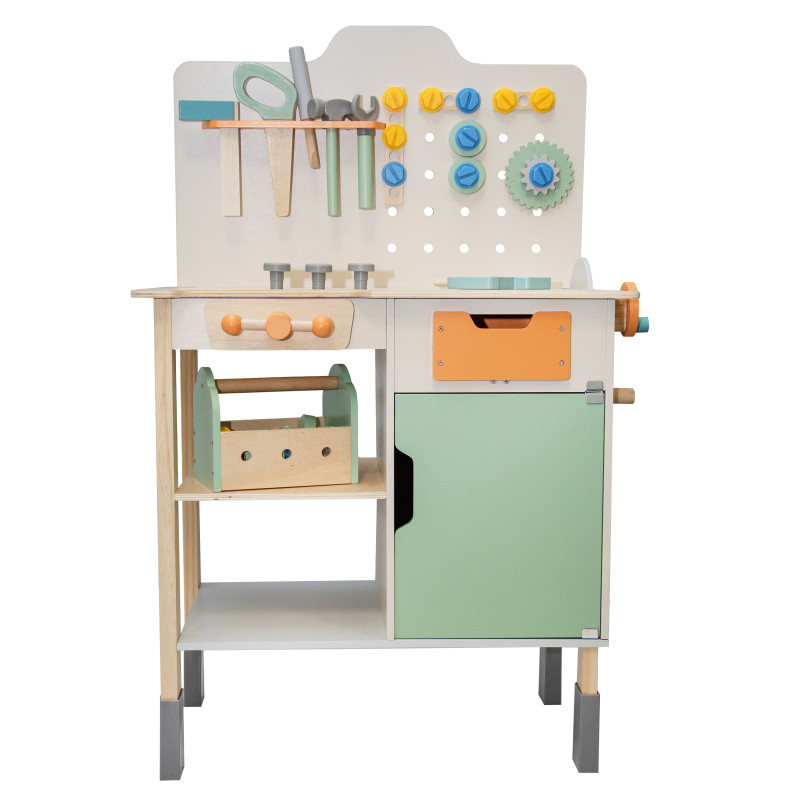 Drewniany warsztat Majsterek stolik narzędziowy