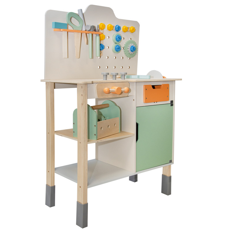 Drewniany warsztat Majsterek stolik narzędziowy