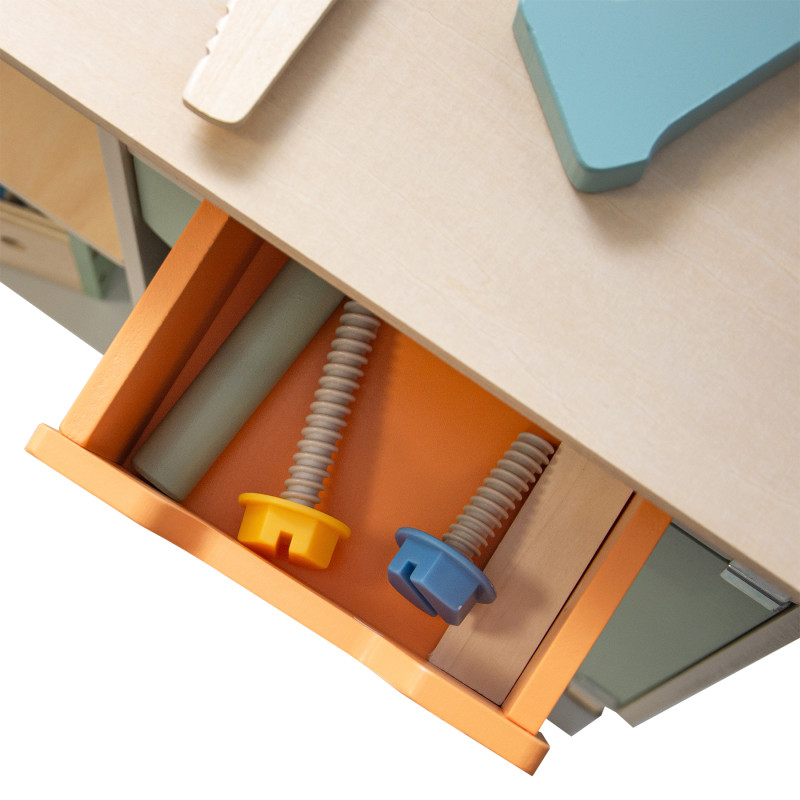 Drewniany warsztat Majsterek stolik narzędziowy