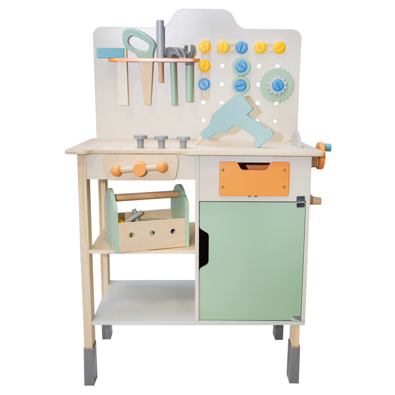 Drewniany warsztat Majsterek stolik narzędziowy