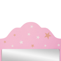 Różowa toaletka dla dzieci Sol z krzesełkiem i 3 lustrami