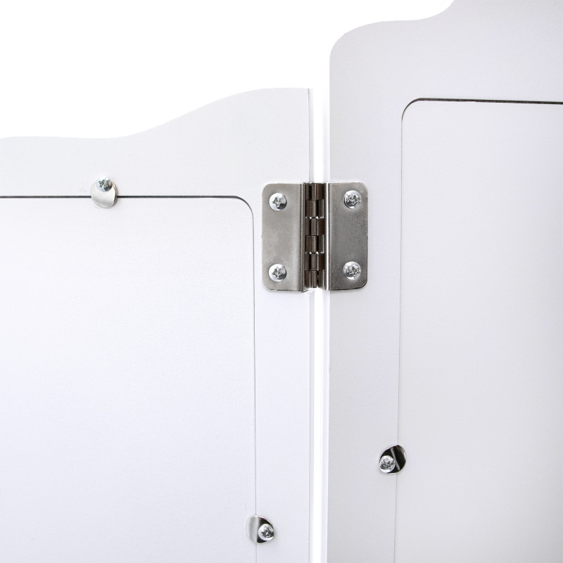 Różowa toaletka dla dzieci Sol z krzesełkiem i 3 lustrami