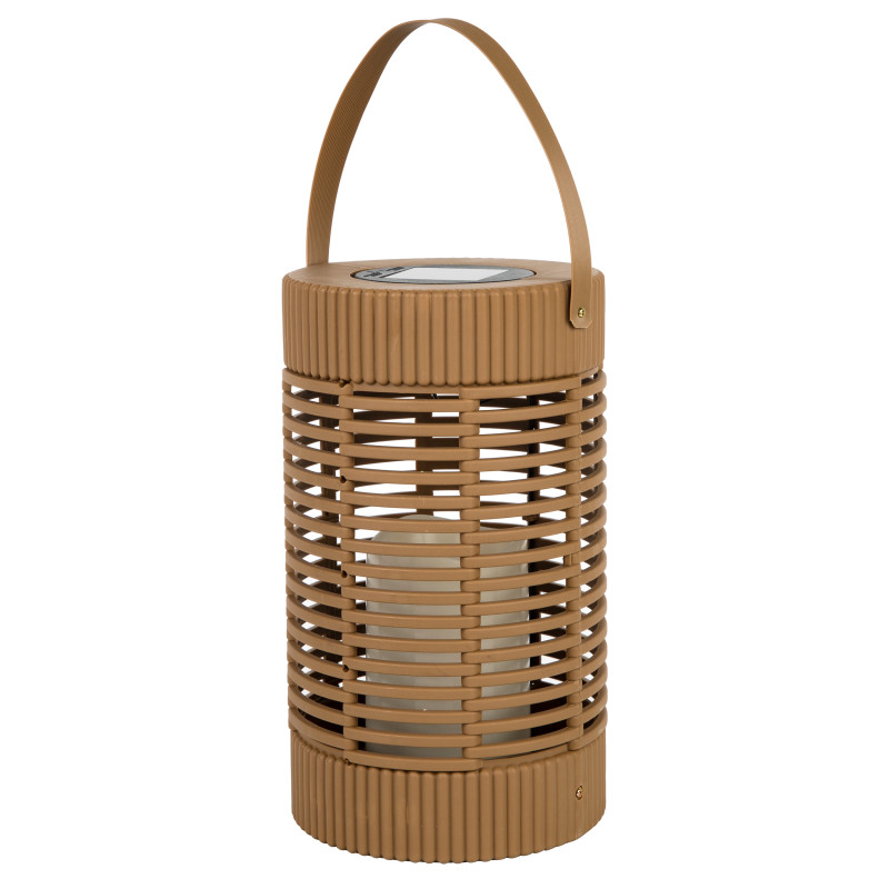 Latarenka solarna lampka RATTA 2w1 stojąca podwieszana abażurowa 14x24 cm