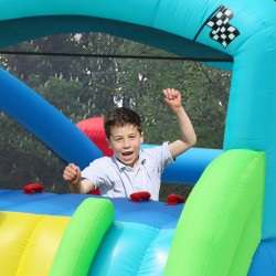 Dmuchany zamek TRIPLE SLIDE trampolina HappyHop 3 zjeżdżalnie