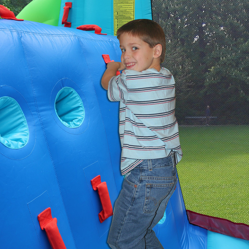 Dmuchany zamek TRIPLE SLIDE trampolina HappyHop 3 zjeżdżalnie