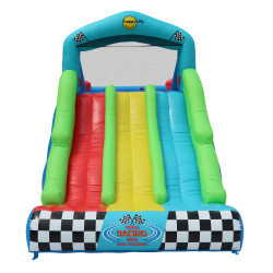 Dmuchany zamek TRIPLE SLIDE trampolina HappyHop 3 zjeżdżalnie