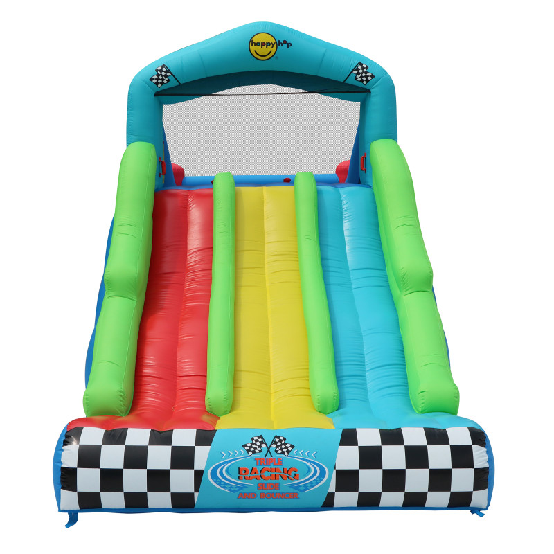 Dmuchany zamek TRIPLE SLIDE trampolina HappyHop 3 zjeżdżalnie