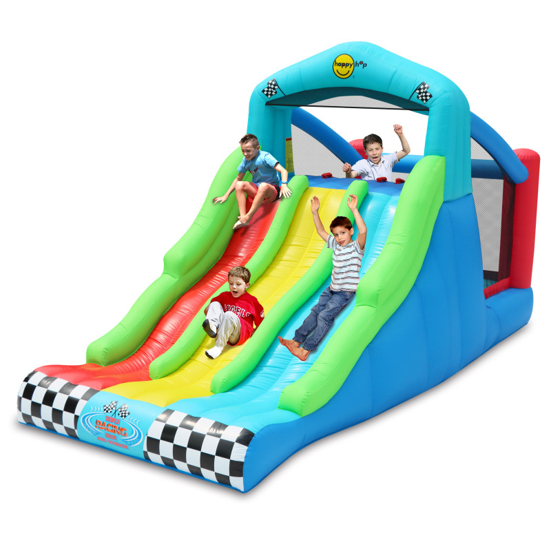 Dmuchany zamek TRIPLE SLIDE trampolina HappyHop 3 zjeżdżalnie