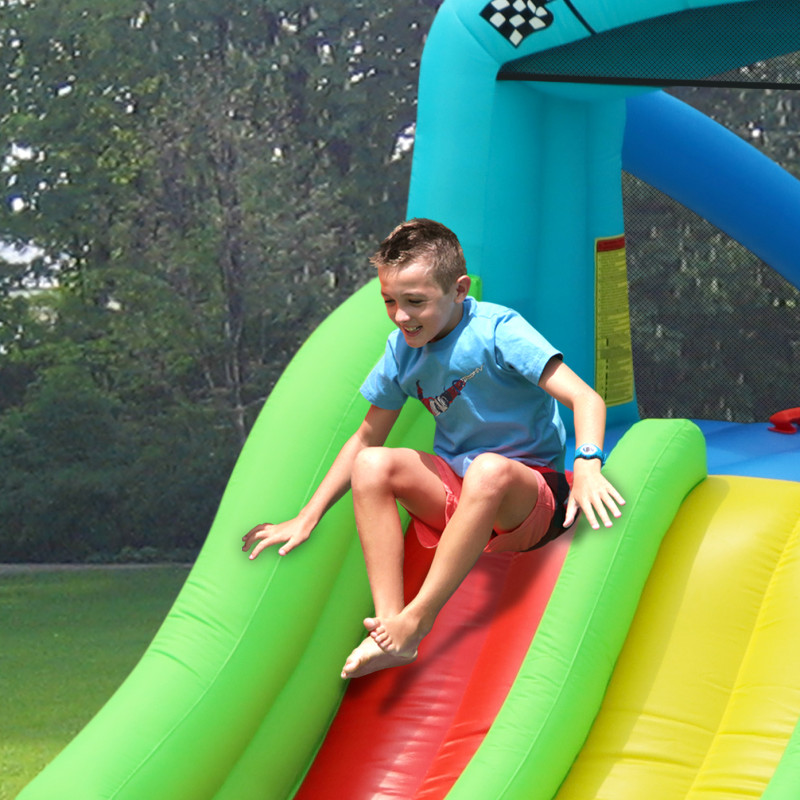 Dmuchany zamek TRIPLE SLIDE trampolina HappyHop 3 zjeżdżalnie