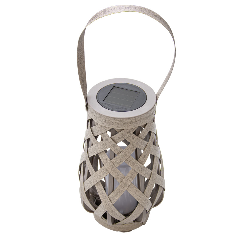 Latarenka solarna MIGOTKA 2w1 stojąca podwieszana na taras do ogrodu 27 cm abażurowa