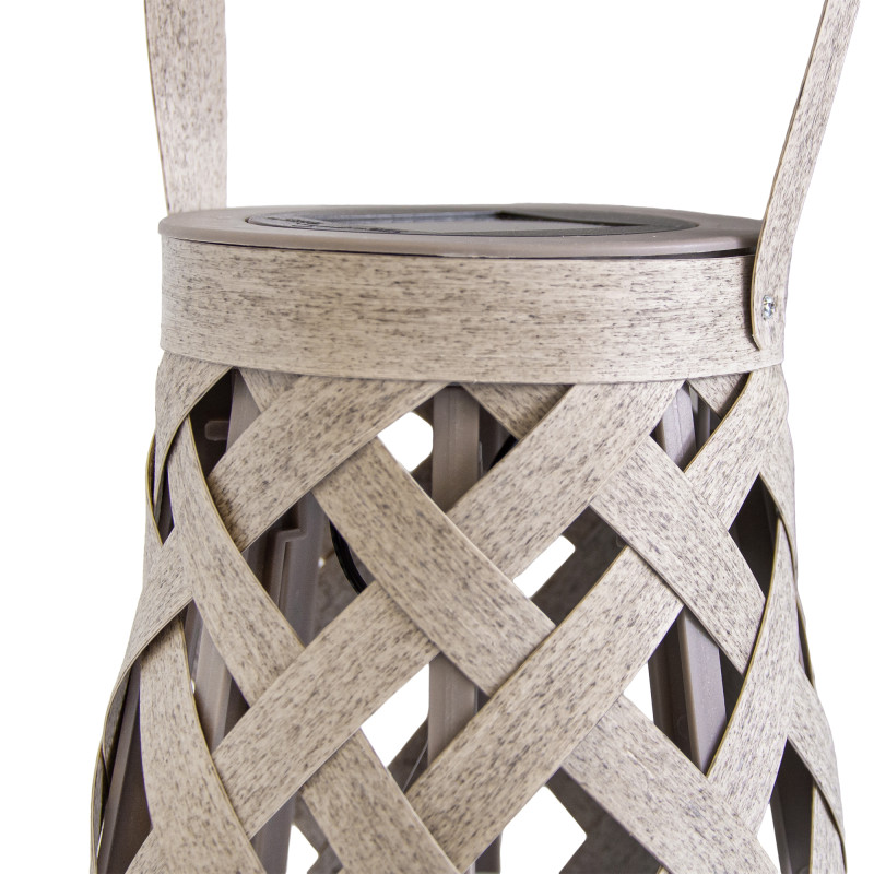 Latarenka solarna MIGOTKA 2w1 stojąca podwieszana na taras do ogrodu 27 cm abażurowa