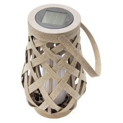 Latarenka solarna MIGOTKA 2w1 stojąca podwieszana na taras do ogrodu 27 cm abażurowa