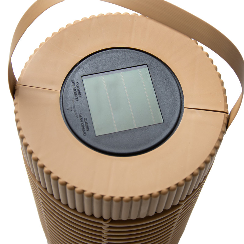 Latarenka solarna lampka RATTA 2w1 stojąca podwieszana abażurowa 14x24 cm