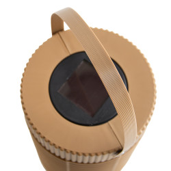 Latarenka solarna lampka RATTA 2w1 stojąca podwieszana abażurowa 14x24 cm