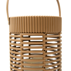 Latarenka solarna lampka RATTA 2w1 stojąca podwieszana abażurowa 14x24 cm