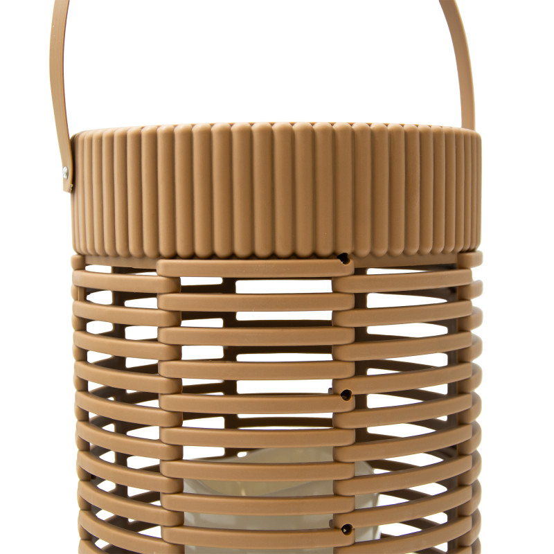 Latarenka solarna lampka RATTA 2w1 stojąca podwieszana abażurowa 14x24 cm