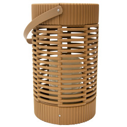 Latarenka solarna lampka RATTA 2w1 stojąca podwieszana abażurowa 14x24 cm