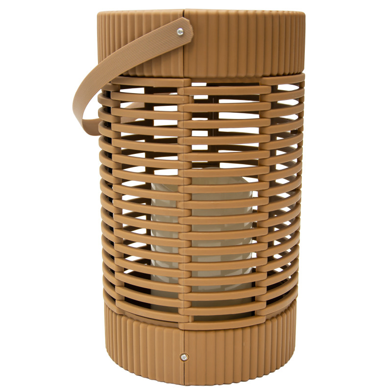 Latarenka solarna lampka RATTA 2w1 stojąca podwieszana abażurowa 14x24 cm