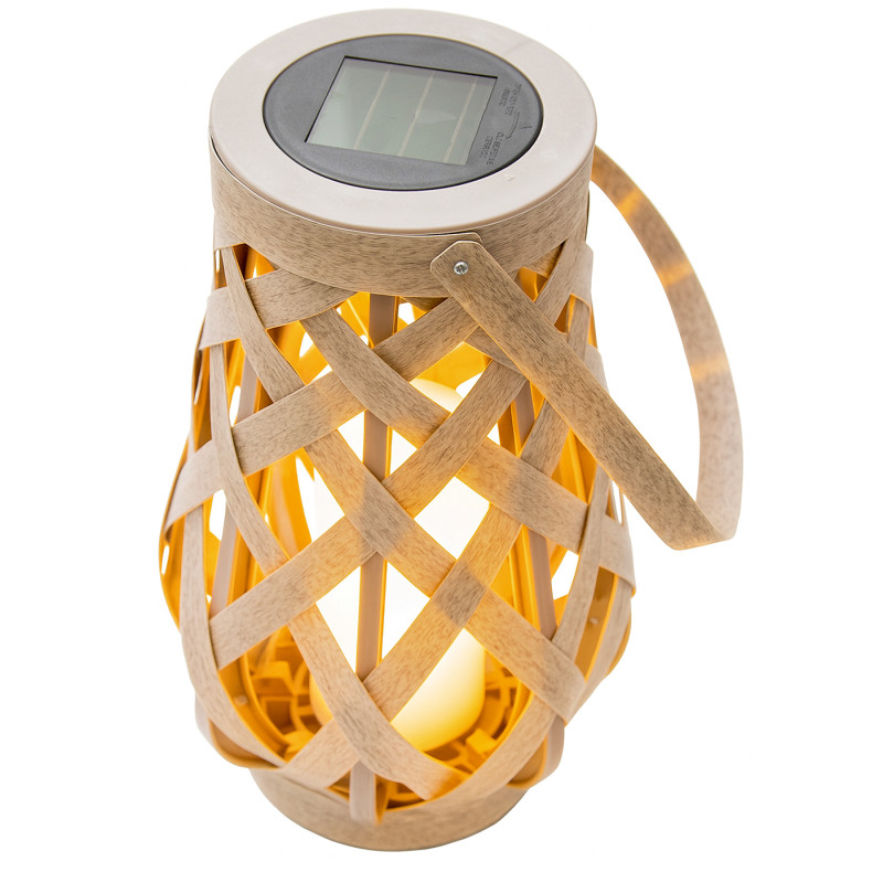 Latarenka solarna MIGOTKA 2w1 stojąca podwieszana na taras do ogrodu 27 cm abażurowa