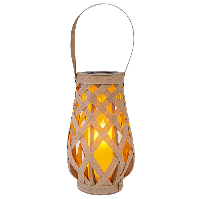 Latarenka solarna MIGOTKA 2w1 stojąca podwieszana na taras do ogrodu 27 cm abażurowa