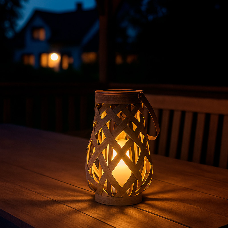 Latarenka solarna MIGOTKA 2w1 stojąca podwieszana na taras do ogrodu 27 cm abażurowa