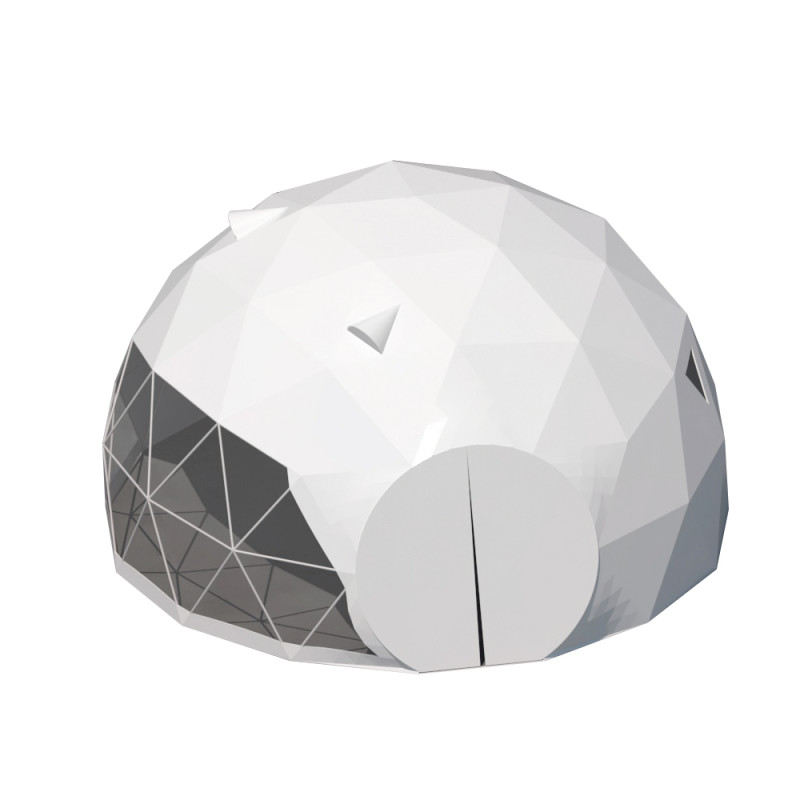 Namiot sferyczny całoroczny kopuła Ø 5m 20mkw drzwi pvc glamping