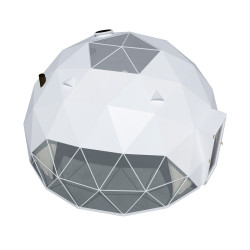 Namiot sferyczny całoroczny kopuła Ø 5m 20mkw szklane drzwi glamping