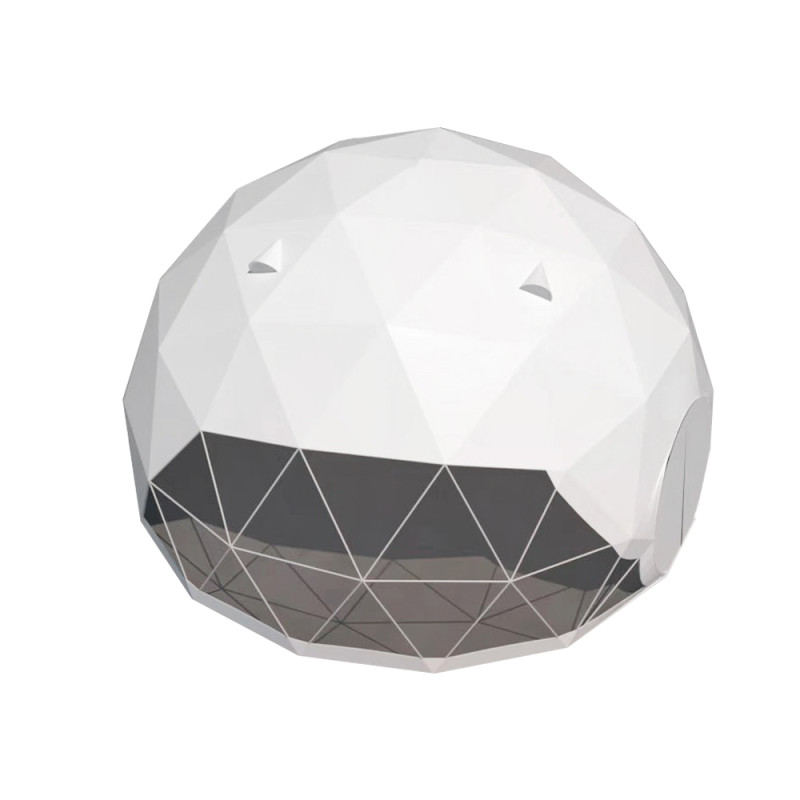Namiot sferyczny całoroczny kopuła Ø 7m 38mkw drzwi pvc glamping