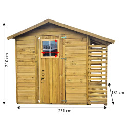 Drewniany domek narzędziowy...