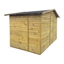 Drewniany domek narzędziowy dwudrzwiowy MAX z okienkami 5,47m2 narzędziownia