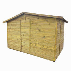 Drewniany domek narzędziowy dwudrzwiowy z okienkami 5,47m2 narzędziownia