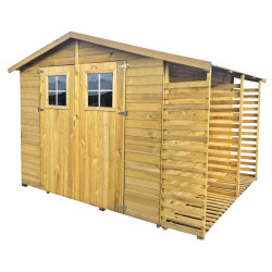 Drewniany domek narzędziowy...