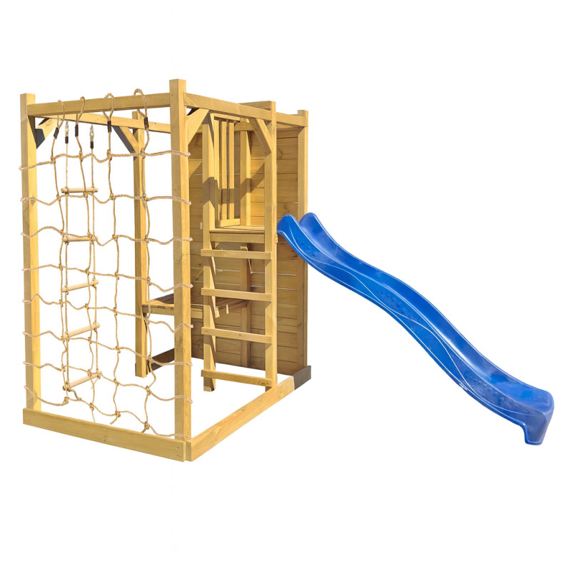 Plac zabaw Cubic Sigma Mini drewniany 169x320x210 cm ze zjeżdżalnią
