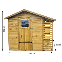 Drewniany domek narzędziowy...