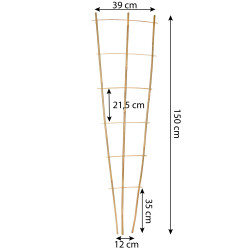 Drabinka bambusowa 150 cm potrójna podpora do roślin drabinka