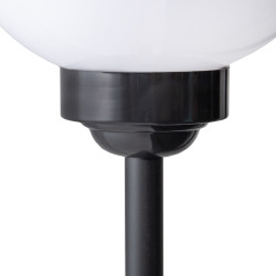 Lampa solarna LED ZENIT czarna 20 cm ogrodowa kula wbijana