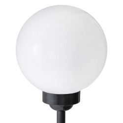 Lampa solarna LED ZENIT czarna 20 cm ogrodowa kula wbijana