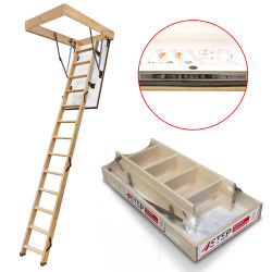 Drewniane schody strychowe...