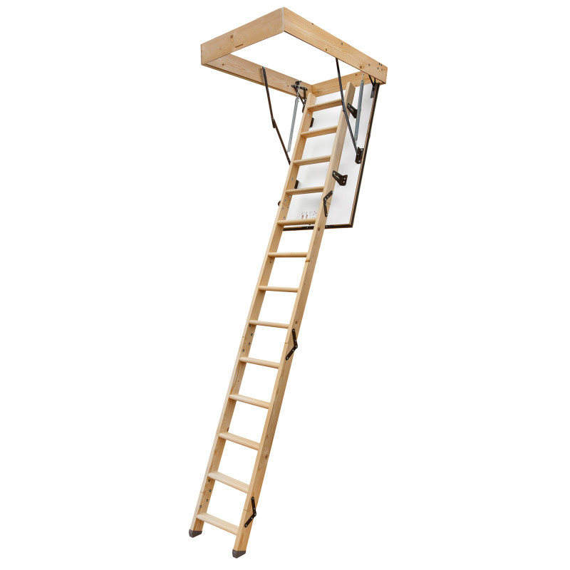 Drewniane schody strychowe GREENLINE 120x80 H-305 35mm