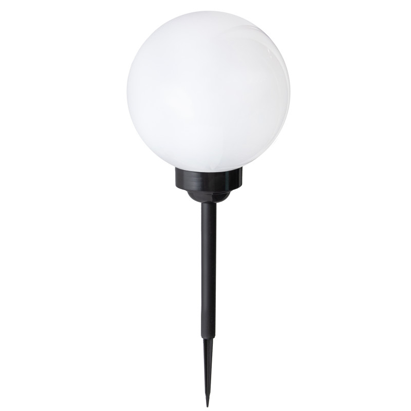 Lampa solarna LED ZENIT czarna 30 cm ogrodowa kula wbijana