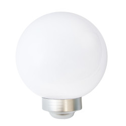 Lampa solarna LED ZENIT srebrna 30 cm ogrodowa kula wbijana
