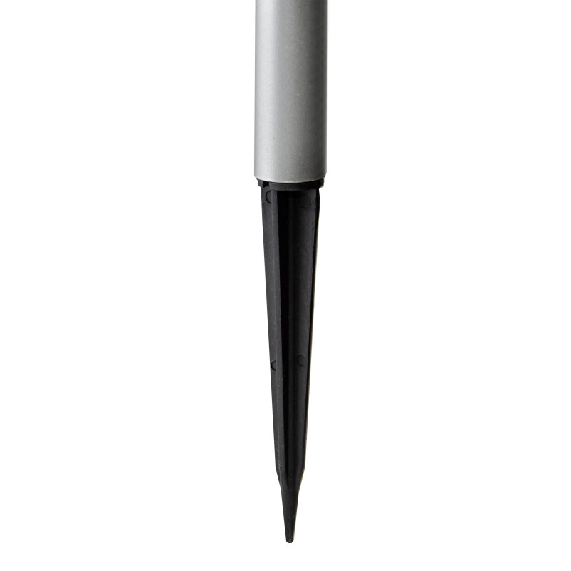 Lampa solarna LED ZENIT srebrna 30 cm ogrodowa kula wbijana