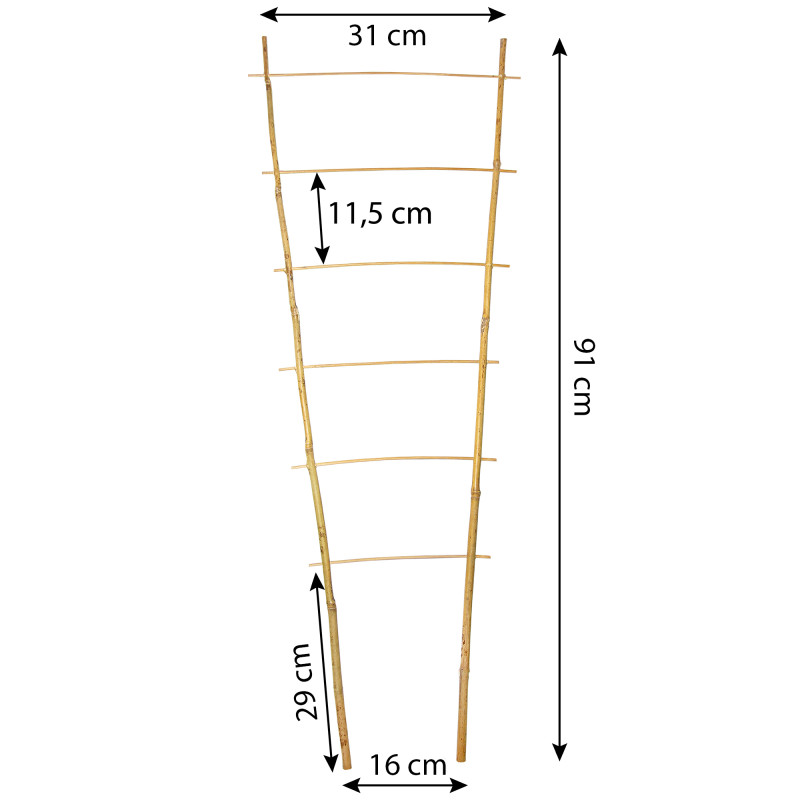 Drabinka bambusowa 90 cm podwójna podpora do roślin drabinka 50 szt. Zestaw