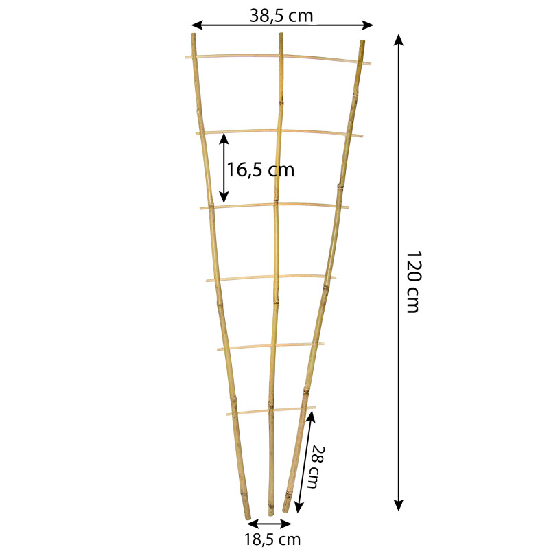 Drabinka bambusowa 120 cm potrójna podpora do roślin drabinka