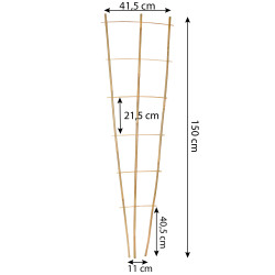 Drabinka bambusowa 150 cm potrójna podpora do roślin drabinka